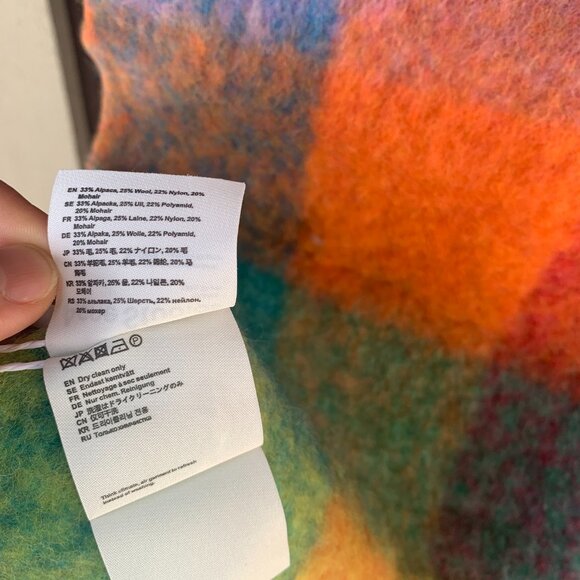 Acne Studios Mohair checked scarf - Picture 7 of 7